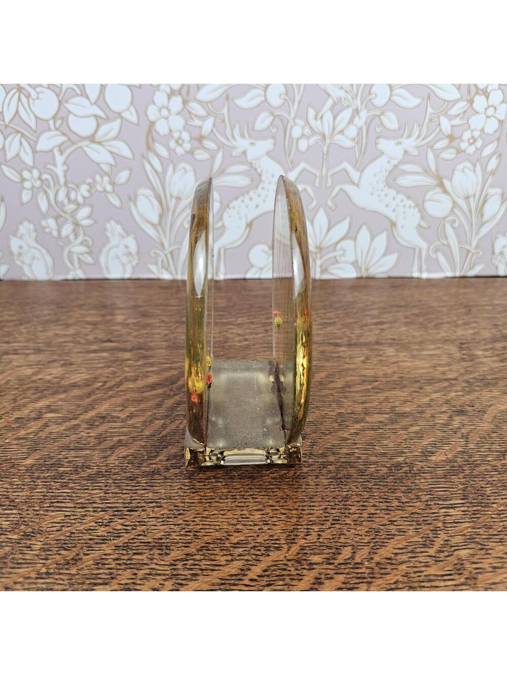 Vintage Lucite Real Butterfly Letter Holder Resin Napkin Holder Nature Diorama - Picture 5 of 11
